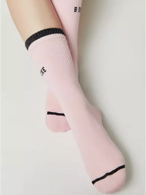 ​удлиненные женские носки с надписью «в поиске» active 602 светло-розовый, 22С-29СП, 39-41 (25-27), CONTE ELEGANT,  - 4