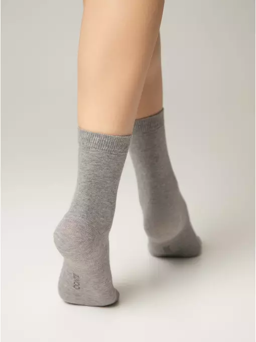 Женские носки из хлопка 3dsocks 000 серый меланж, 24С-2СП, 36-38 (23-25), CONTE ELEGANT,  - 2