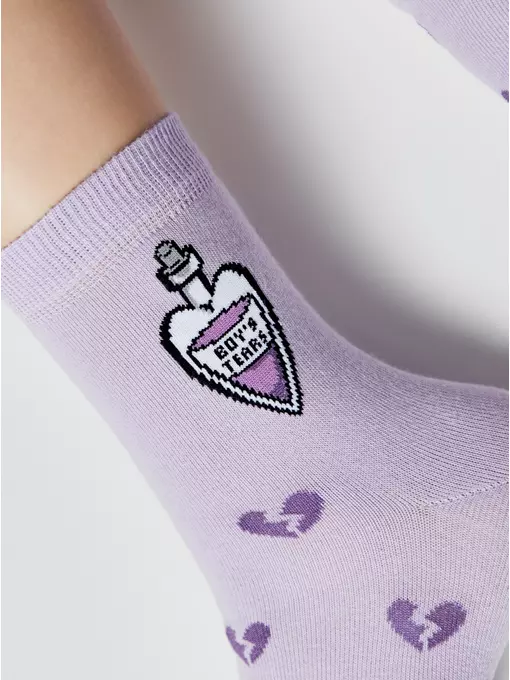 Носки женские happy 606 сиреневый, 17С-21СП, 36-39 (23-25), CONTE ELEGANT,  - 5