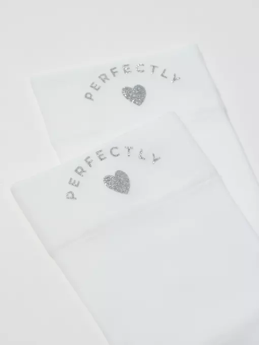 Матовые носки с сияющей термоаппликацией perfectly fantasy bianco, 24С-5СП, 36-38 (23-25), CONTE ELEGANT,  - 5