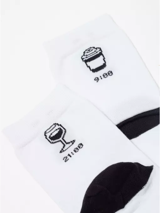 Женские хлопковые носки happy с рисунками 611 белый, 18С-227СП, 36-39 (23-25), CONTE ELEGANT,  - 5