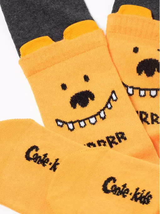 Колготки детские tip-top (мордашки) 687 оранжевый, 17С-60СП, 80-86 (14), CONTE-KIDS,  - 7