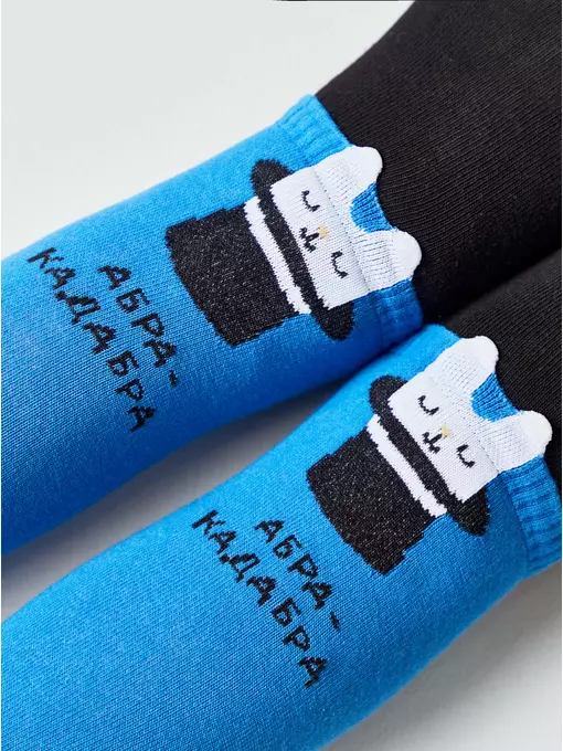 Колготки детские tip-top (мордашки) 692 синий, 17С-60СП, 80-86 (14), CONTE-KIDS,  - 5