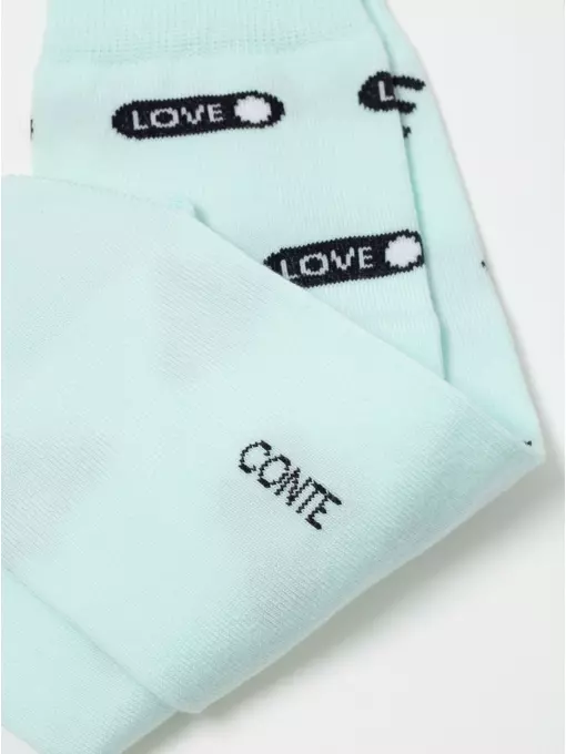 Носки женские happy с рисунками 613 бледно-бирюзовый, 17С-21СП, 36-39 (23-25), CONTE ELEGANT,  - 6