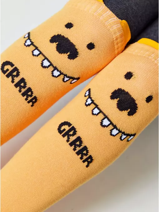 Колготки детские tip-top (мордашки) 687 оранжевый, 17С-60СП, 80-86 (14), CONTE-KIDS,  - 5