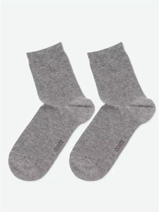 Женские носки из хлопка 3dsocks 000 серый меланж, 24С-2СП, 36-38 (23-25), CONTE ELEGANT,  - 5