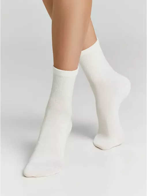 Теплые шерстяные женские носки conte comfort 583 молочный, 23С-140СП, 36-38 (23-25), CONTE ELEGANT,  - 3