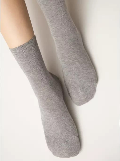 Женские носки из хлопка 3dsocks 000 серый меланж, 24С-2СП, 36-38 (23-25), CONTE ELEGANT,  - 3