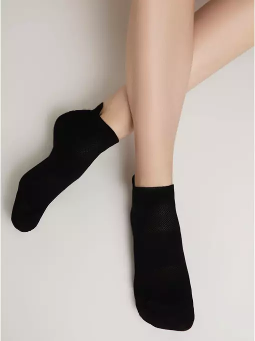 Ультракороткие хлопковые женские носки active с «язычком» 205 черный, 19С-245СП, 36-37 (23), CONTE ELEGANT,  - 4