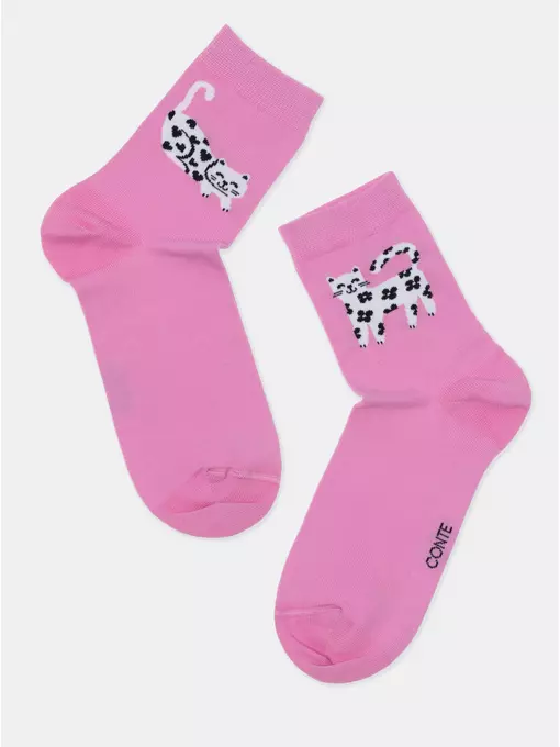 Носки женские хлопковые happy 608 мальва, 18С-227СП, 36-39 (23-25), CONTE ELEGANT,  - 6