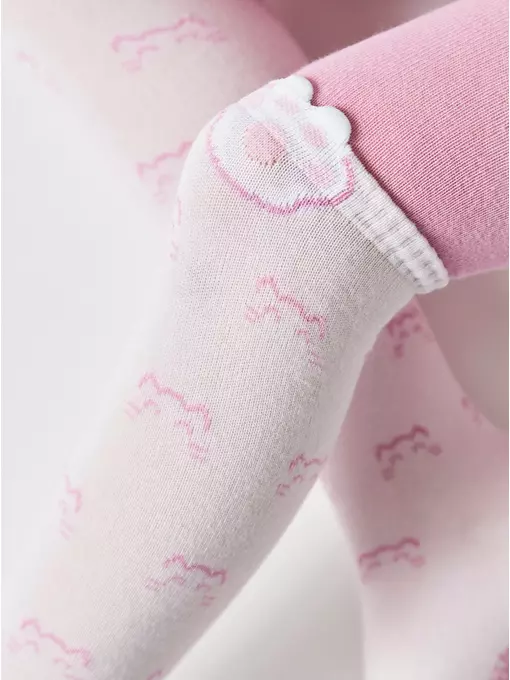 Колготки детские tip-top (мордашки) 691 розовый, 17С-60СП, 80-86 (14), CONTE-KIDS,  - 5