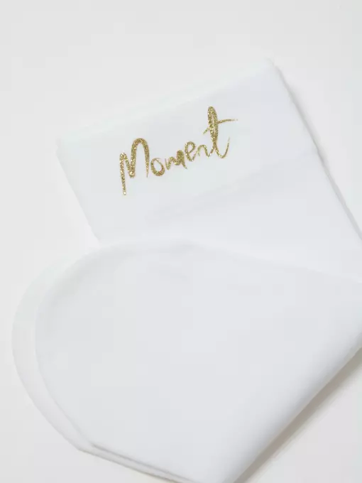 Матовые носки с сияющей термоаппликацией moment fantasy gold-bianco, 24С-6СП, 36-38 (23-25), CONTE ELEGANT,  - 7