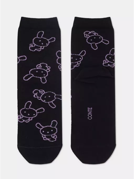 Носки женские happy с рисунками 610 черный, 17С-21СП, 36-39 (23-25), CONTE ELEGANT,  - 5