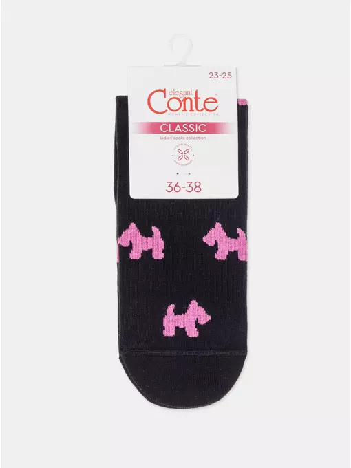 Носки женские conte classic 587 черный, 7С-22СП, 39-41 (25-27), CONTE ELEGANT,  - 7