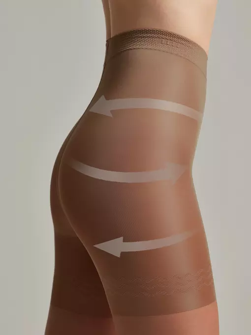 Колготки с утягивающими шортиками conte control 20 mocca, 8С-75СП, 3, CONTE ELEGANT,  - 3
