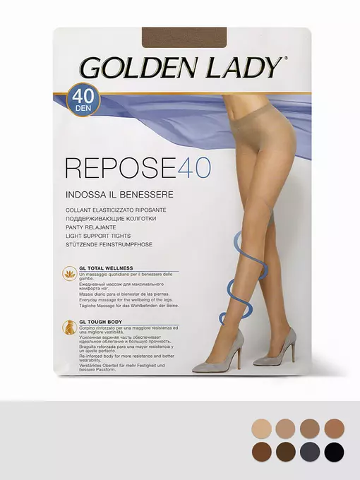 Полупрозрачные колготки golden lady repose 40 melon, REPOSE 40, 3, GOLDEN LADY,  - 2