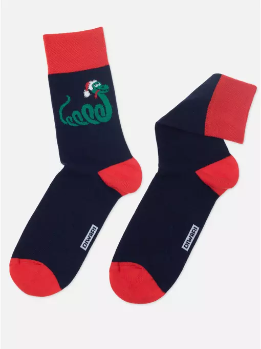 Мужские новогодние носки diwari new year 210 темно-синий, 19С-90СП, 42-45 (27-29), DIWARI,  - 4