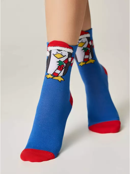 Женские новогодние носки conte new year 631 синий, 19С-86СП, 36-39 (23-25), CONTE ELEGANT,  - 3