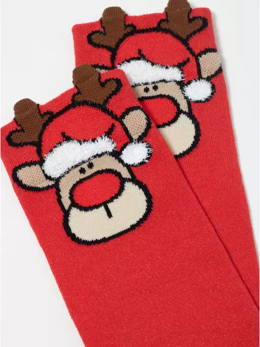 Носки женские новогодние conte new year 629 красный, 20С-34СП, 36-39 (23-25), CONTE ELEGANT,  - 5