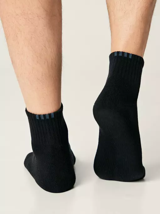 Мужские короткие носки с махровой стопой comfort 212 черный, 24С-102СП, 42-43 (27), DIWARI,  - 2