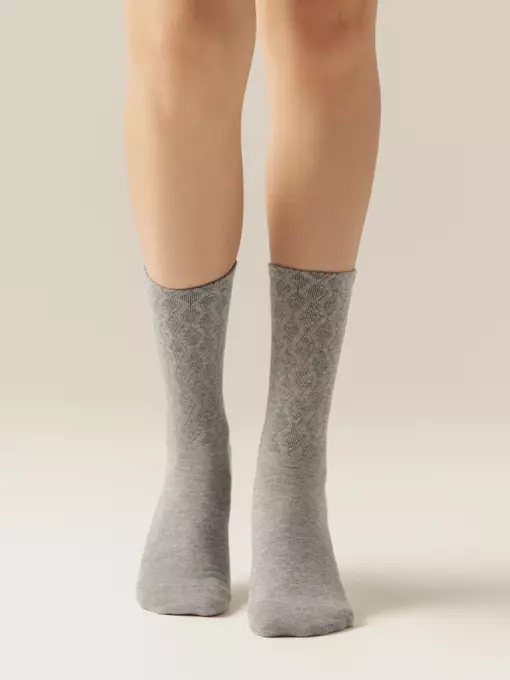 Хлопковые удлиненные носки active 620 серый, 24С-73СП, 36-38 (23-25), CONTE ELEGANT,  - 2