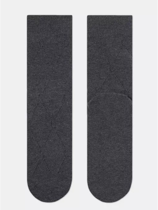 Женские ажурные носки (удлиненные) active 623 темно-серый, 22С-27СП, 36-38 (23-25), CONTE ELEGANT,  - 3