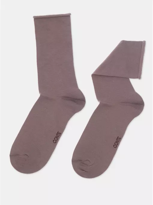 Носки женские удлиненные (без резинки) comfort 000 какао, 19С-101СП, 39-41 (25-27), CONTE ELEGANT,  - 3