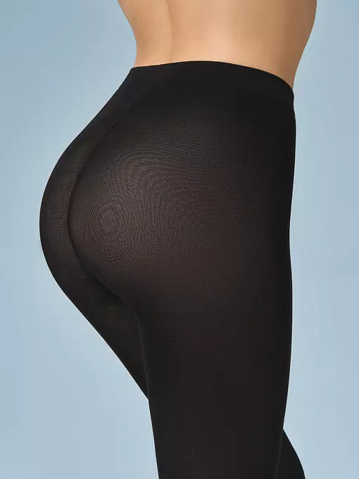 Теплые двухслойные колготки omsa micro&cotton 140 nero, MICRO&COTTON 140, 3, OMSA,  - 5