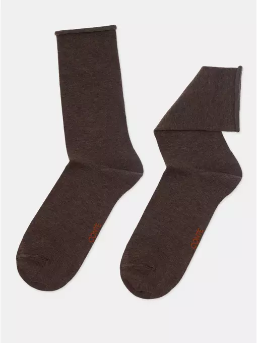 Удлиненные женские носки (без резинки) comfort 000 коричневый, 19С-101СП, 36-38 (23-25), CONTE ELEGANT,  - 4