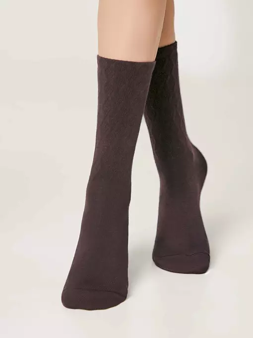 Удлиненные женские носки active 620 шоколадный, 24С-73СП, 39-41 (25-27), CONTE ELEGANT,  - 2