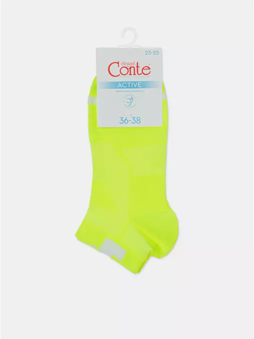 Короткие женские носки active 633 салатовый, 24С-97СП, 36-38 (23-25), CONTE ELEGANT,  - 5