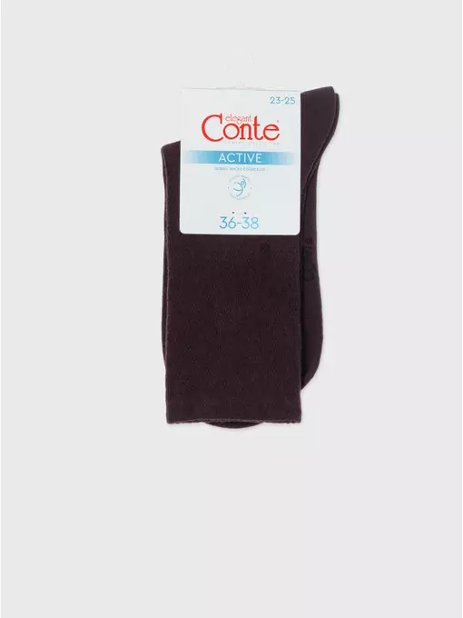 Удлиненные женские носки active 620 шоколадный, 24С-73СП, 39-41 (25-27), CONTE ELEGANT,  - 7