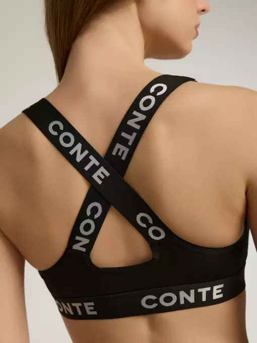 Женское бюстье из бамбука comfy line lbe 2989 black-silver, 24С-3034ТСП, 170-84/XS, CONTE ELEGANT,  - 2