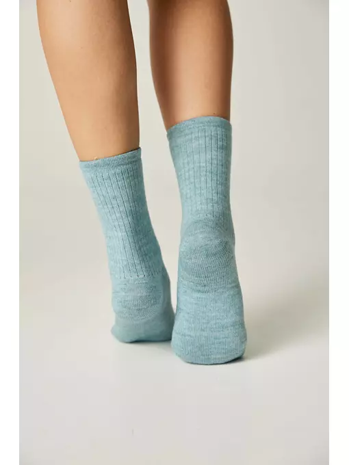 Теплые удлиненные носки esli 625 серо-бирюзовый, 24С-96СПЕ, 36-39 (23-25), ESLI,  - 2