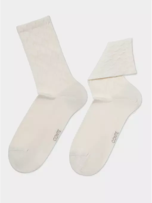 Носки женские (удлиненные) active 620 молочный, 24С-73СП, 36-38 (23-25), CONTE ELEGANT,  - 5