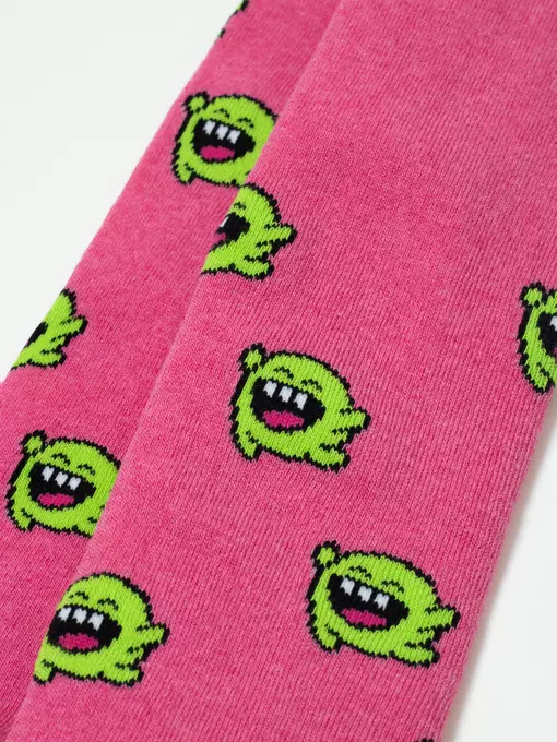 Теплые колготки sof-tiki (махровые внутри) с рисунками 644 розовый, 7С-38СП, 104-110 (16), CONTE-KIDS,  - 4