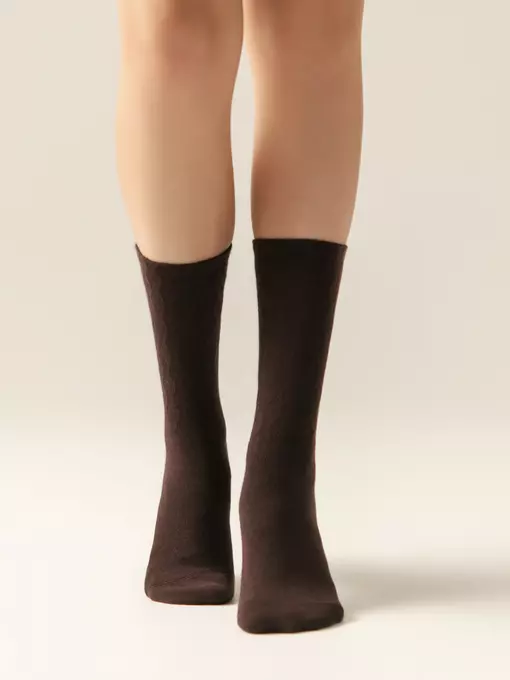 Удлиненные женские носки active 620 шоколадный, 24С-73СП, 39-41 (25-27), CONTE ELEGANT,  - 3