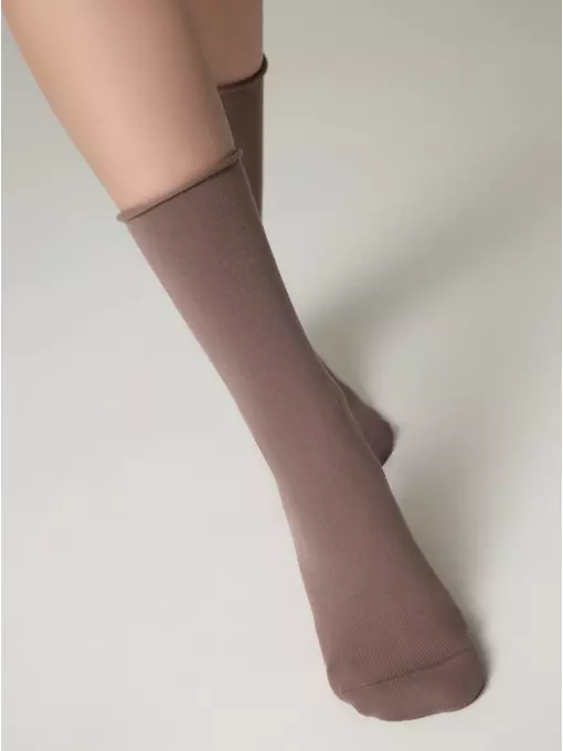 Носки женские удлиненные (без резинки) comfort 000 какао, 19С-101СП, 39-41 (25-27), CONTE ELEGANT,  - 2