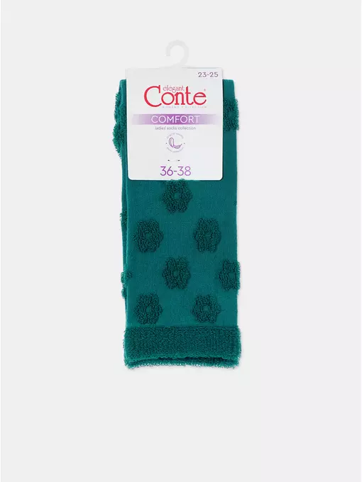 Женские махровые носки из хлопка conte comfort 548 темно-бирюзовый, 23С-17СП, 36-38 (23-25), CONTE ELEGANT,  - 6
