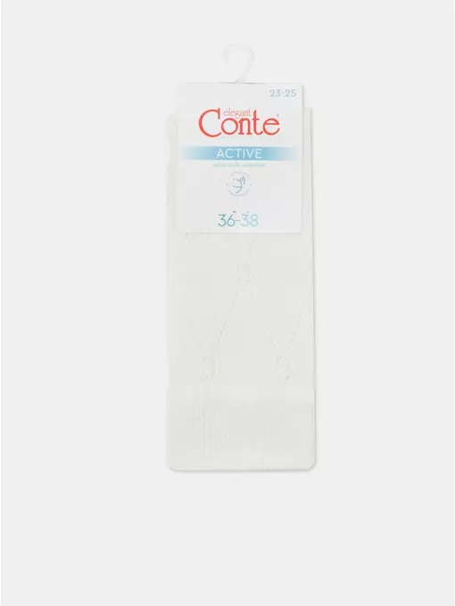 Хлопковые удлиненные носки conte active 623 молочный, 22С-27СП, 36-38 (23-25), CONTE ELEGANT,  - 6