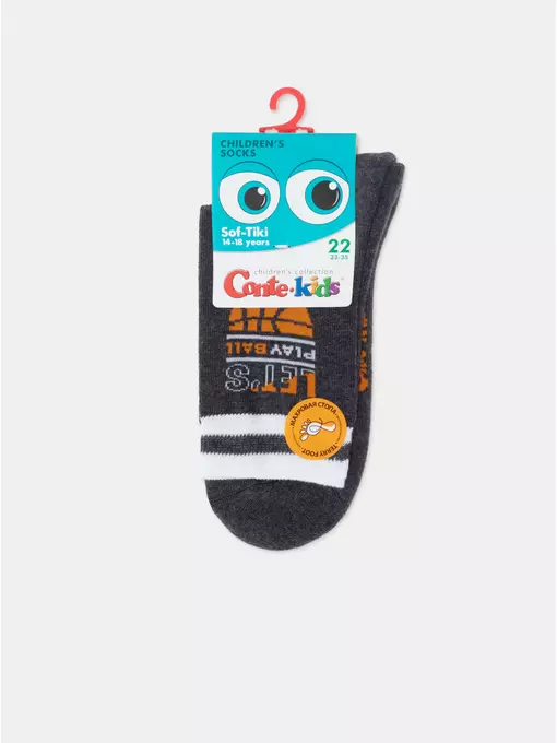 Детские носки (махровая стопа) sof-tiki 756 темно-серый, 24С-69СП, 22, CONTE-KIDS,  - 5