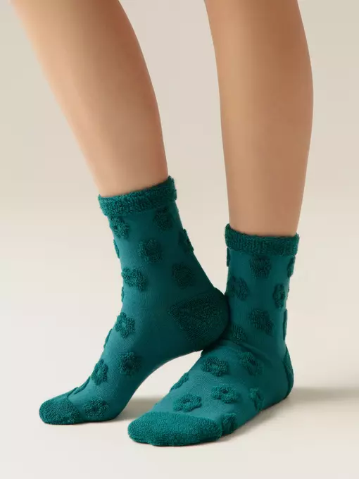 Женские махровые носки из хлопка conte comfort 548 темно-бирюзовый, 23С-17СП, 36-38 (23-25), CONTE ELEGANT,  - 2