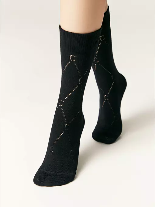 Ажурные удлиненные носки active 623 черный, 22С-27СП, 36-38 (23-25), CONTE ELEGANT,  - 2