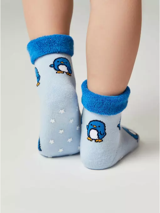 Антискользящие махровые носки sof-tiki 537 голубой, 7С-62СП, 12, CONTE-KIDS,  - 2
