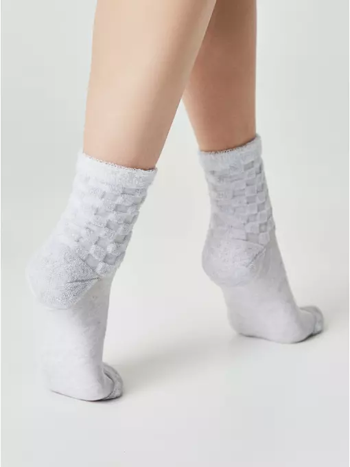 Женские махровые носки conte comfort с объемными рисунками 550 светло-серый, 23С-17СП, 38-39 (25), CONTE ELEGANT,  - 3