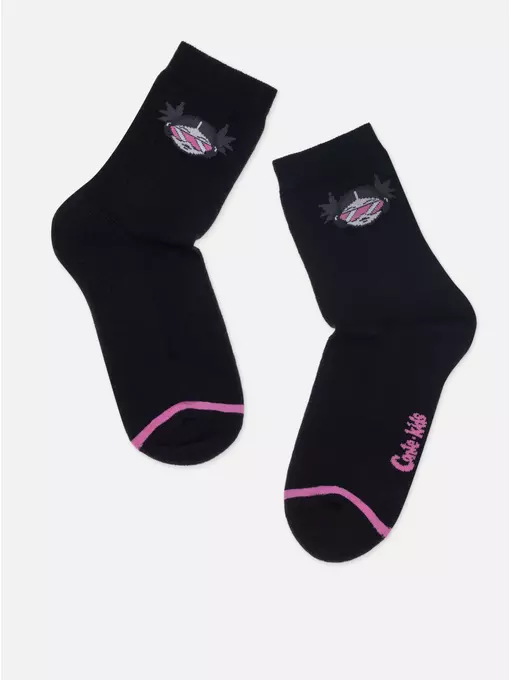 Детские носки с махровой стопой софтики 523 черный, 24С-69СП, 22, CONTE-KIDS,  - 2