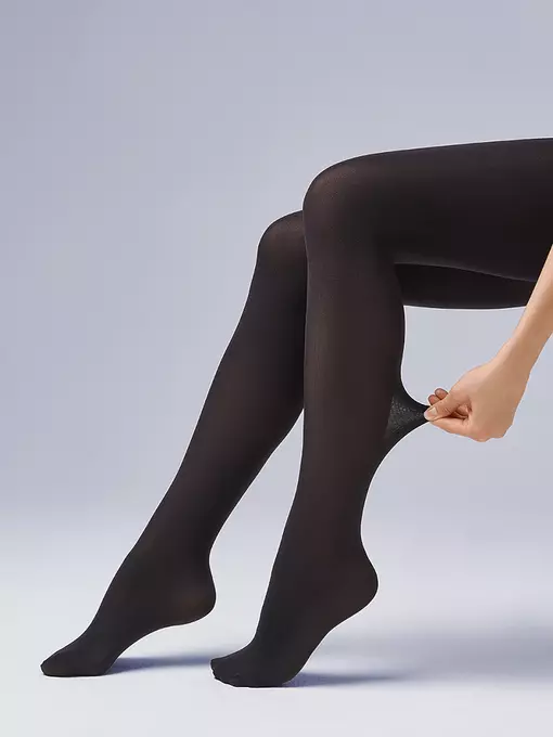 Плотные бесшовные колготки omsa innovattiva 70 micro nero, INNOVATTIVA 70 MICRO (бесшовные), 4, OMSA,  - 7