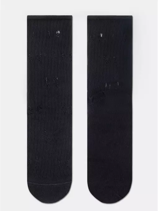 Женские ажурные носки (без резинки) classic 628 черный, 24С-99СП, 36-38 (23-25), CONTE ELEGANT,  - 5