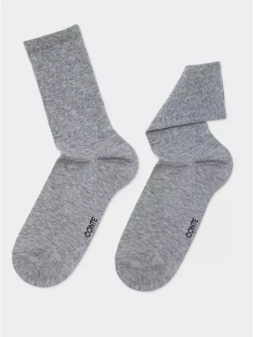 Хлопковые удлиненные носки active 620 серый, 24С-73СП, 36-38 (23-25), CONTE ELEGANT,  - 4