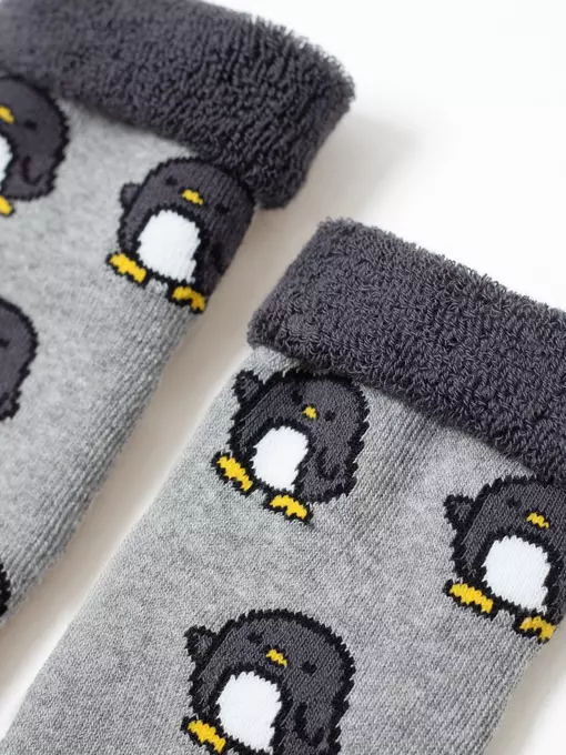 Махровые носки с отворотом (антискользящие) sof-tiki 537 серый, 7С-62СП, 12, CONTE-KIDS,  - 5